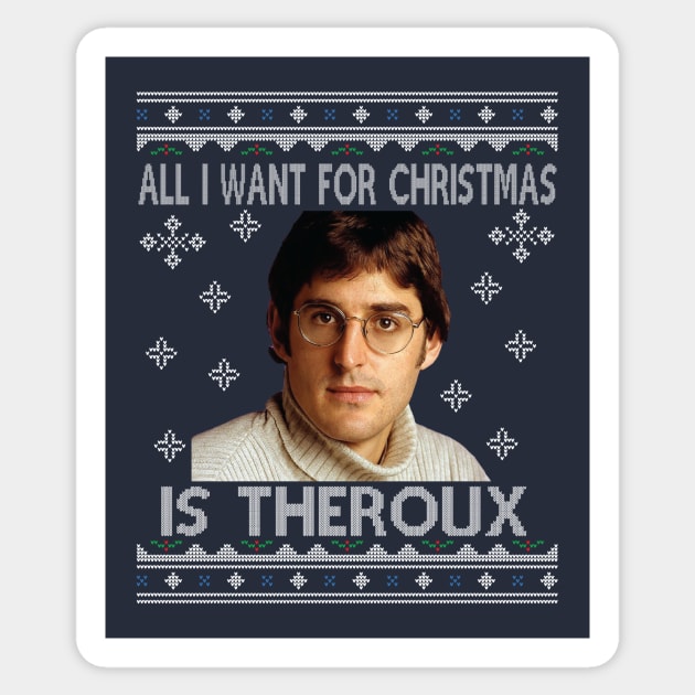 All I Want For Christmas Is Louis Theroux Knit Pattern Sticker by Nova5